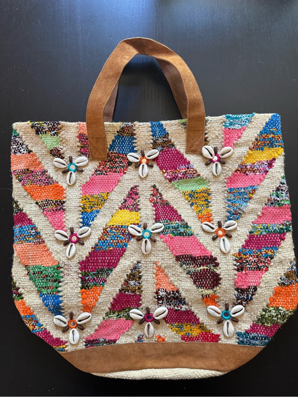 Lovestitch Boho Multicolor Embellished Tote Bag